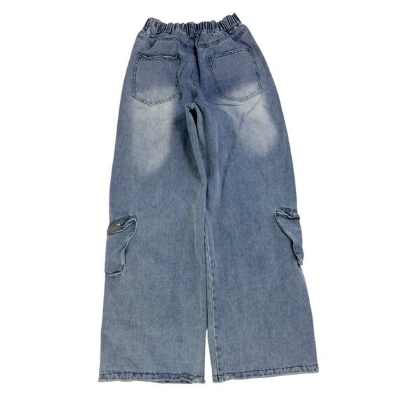 Aelfric Eden y2k Baggy Wide Leg Jeans Size Medium x 32 Skater Streetwear Grunge - Picture 3 of 10